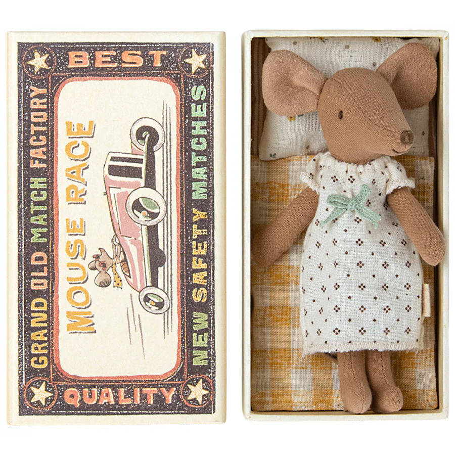 Maileg - Big Sister Mouse In Matchbox - Nightgown – Misto Lino