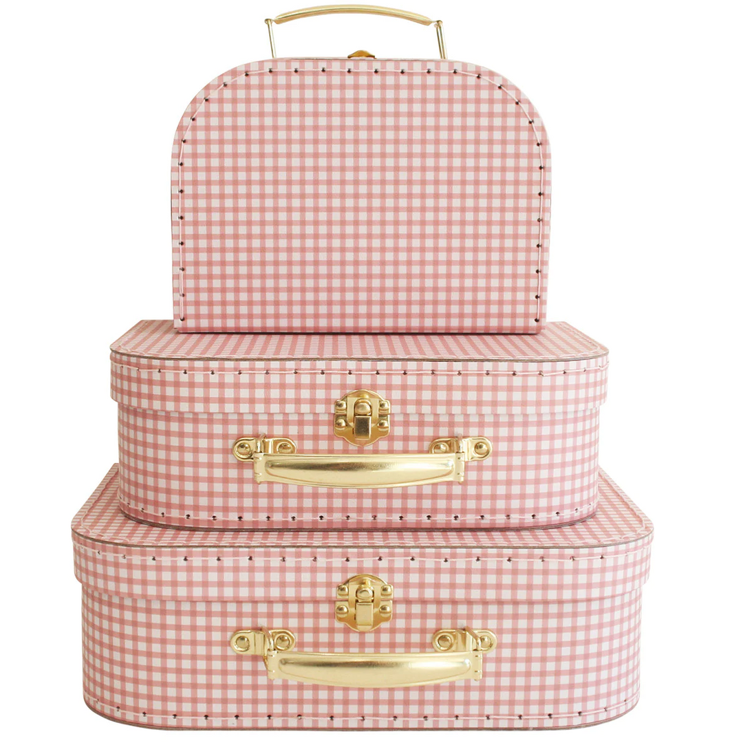 Kids Carry Case S/3 Gingham