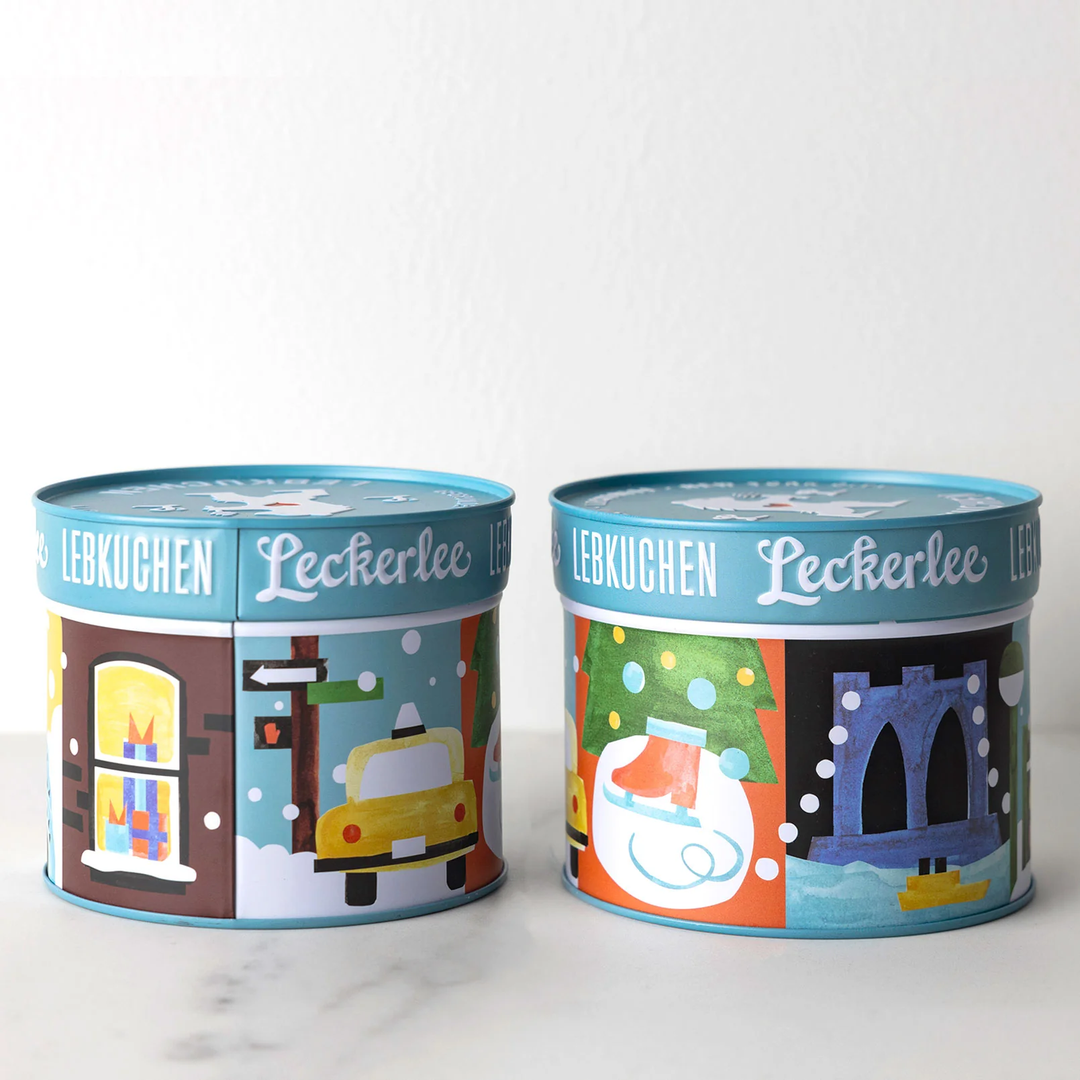 City Scenes Tin With  Assorted Lebkuchen