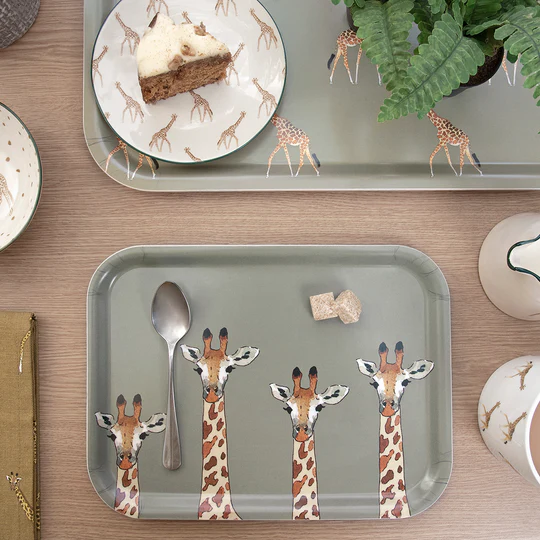 Giraffe Birchwood Tray Small