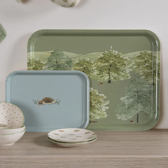 Hedgehogs Birchwood Tray Small