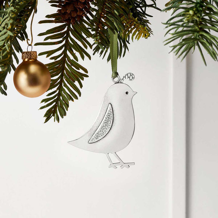 Partridge Pewter Ornament