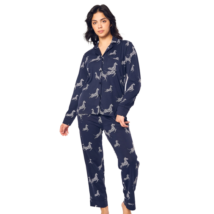 Luxe Pima Zebre De Nuit PJ Set