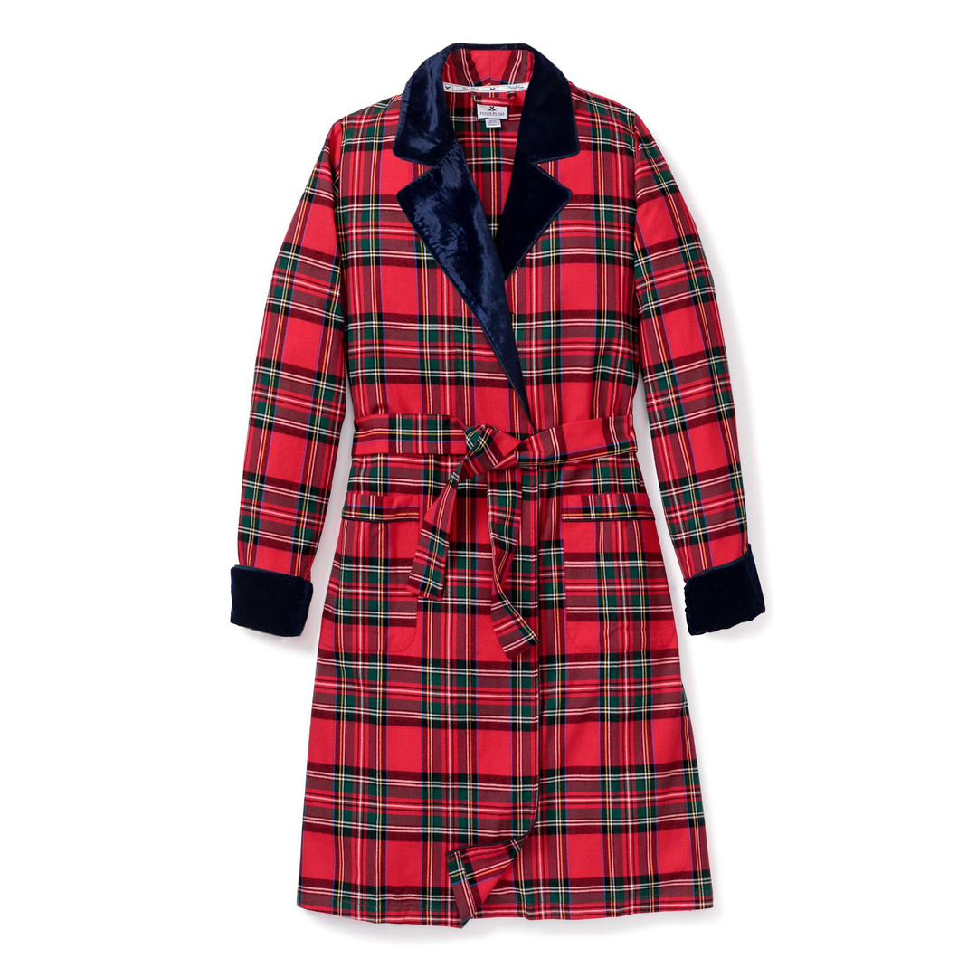 Women's Imperial Tartan Robe With Velvet Cuffs