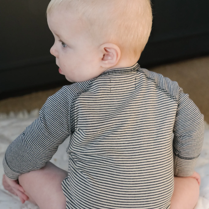 Sailor Stripe Raglan One Piece In Ink By PEHR