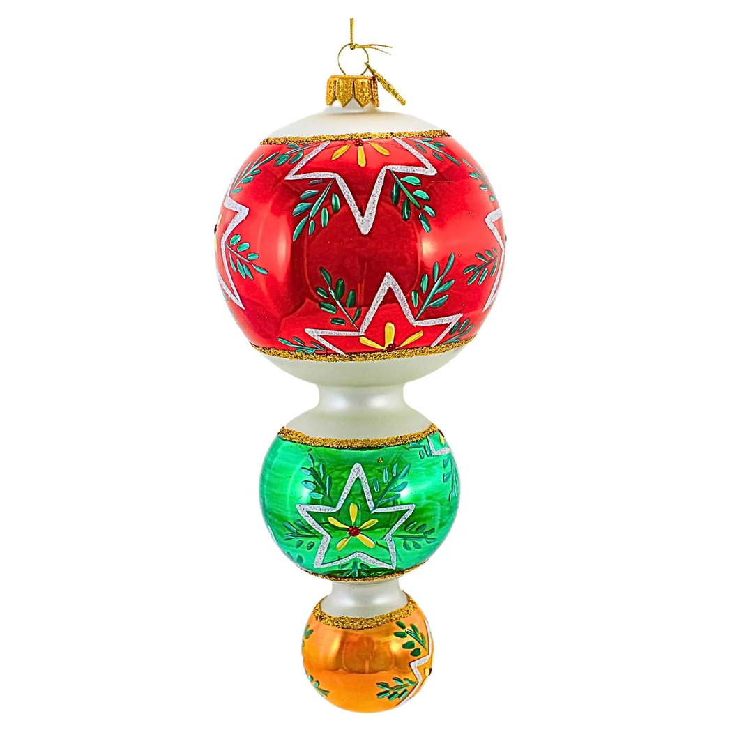 Merry & Bright Stars Aplenty Glass Ornament