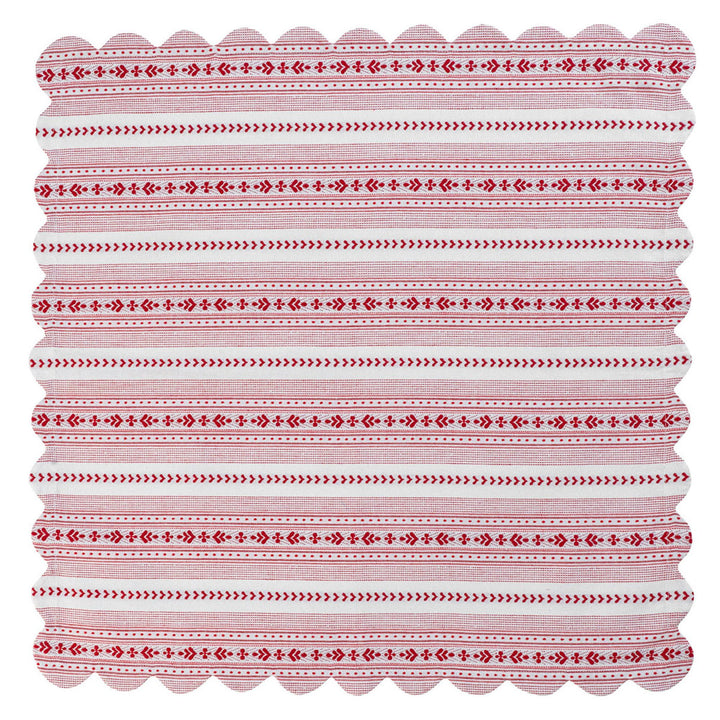 Juliska Villa Stripe Square Tablecloth - Ruby