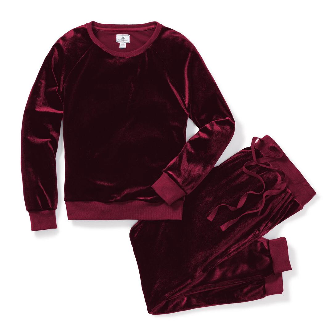 Royal Garnet Velour Lounge Set