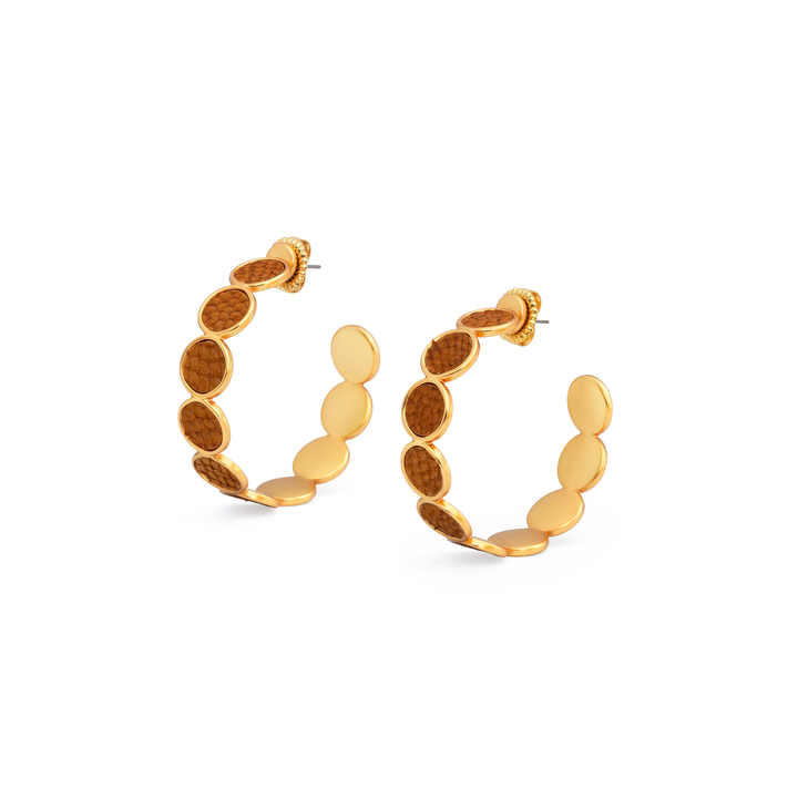 Afton Multi-Bezel Hoop Earrings By Brackish