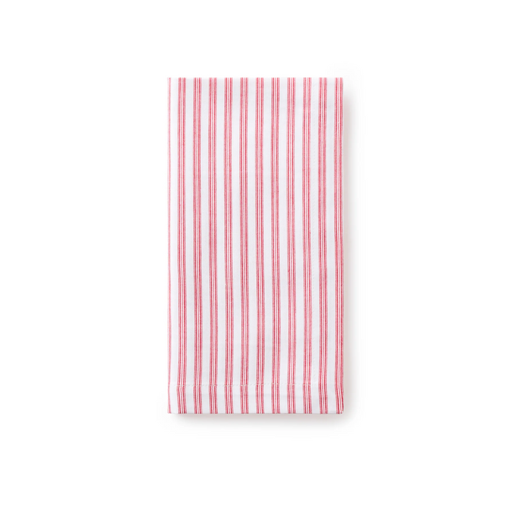 Antique Red Ticking Stripe Napkin Set of Four