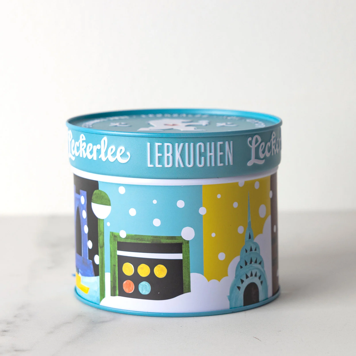 City Scenes Tin With  Assorted Lebkuchen