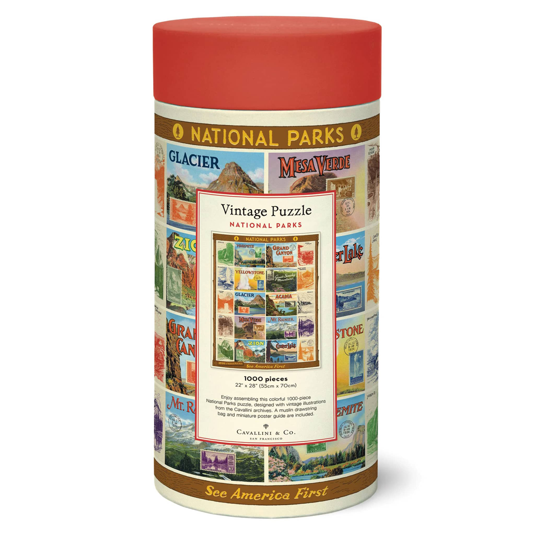 Vintage National Parks Postcard 1000 Piece Puzzle