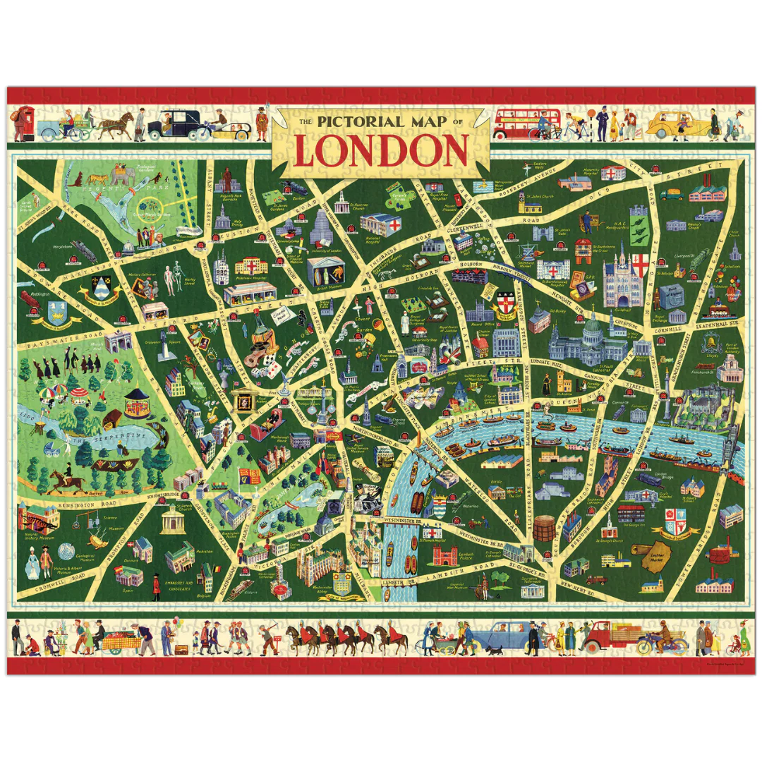 Vintage London Map 1000 Piece Puzzle