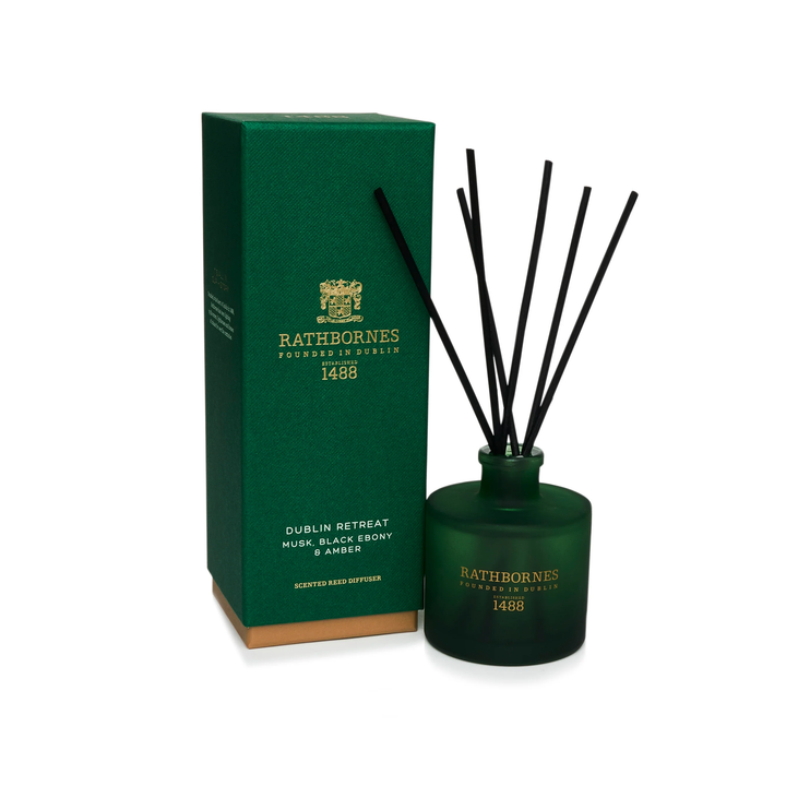 Rathbornes Dublin Retreat Scented Reed Diffuser (Musk, Black Ebony & Amber)