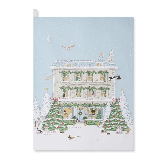 Christmas House Dishtowel