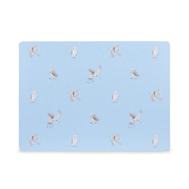 Snowy Owl Cork Placemats XL Set Of Two