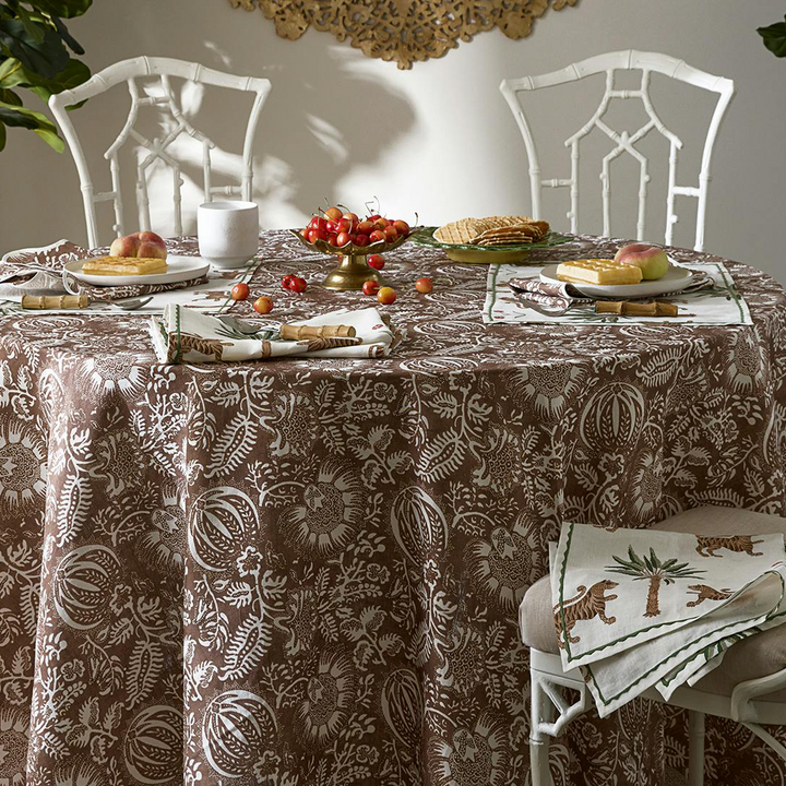 Granada Tablecloth Chestnut 70" x 90" By Matouk