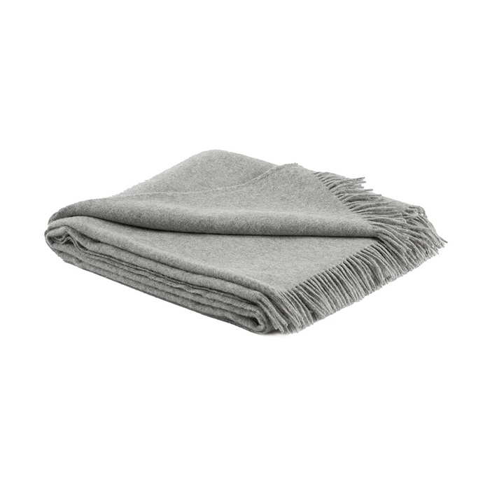 Recycled Alpaca Blend Sandoy Throw Light Grey