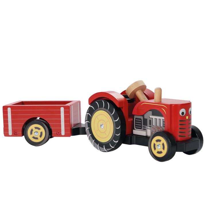 Red Wooden Tractor