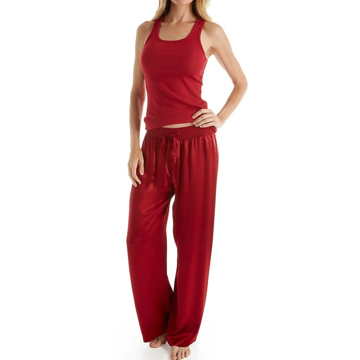 Jolie Satin Pant Red