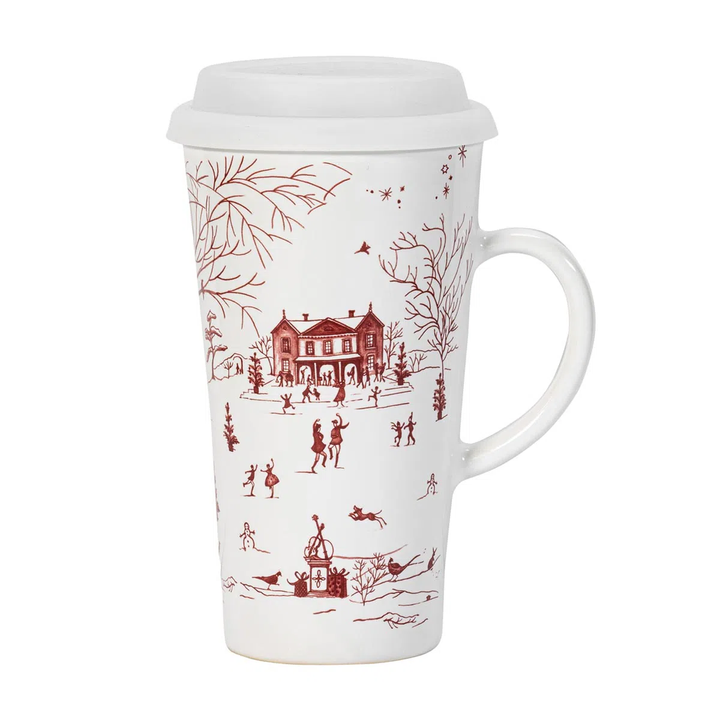 Juliska Winter Frolic Travel Mug - Ruby