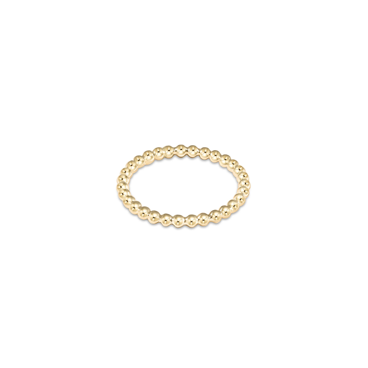 Classic Gold 2mm Bead Ring - Size 7