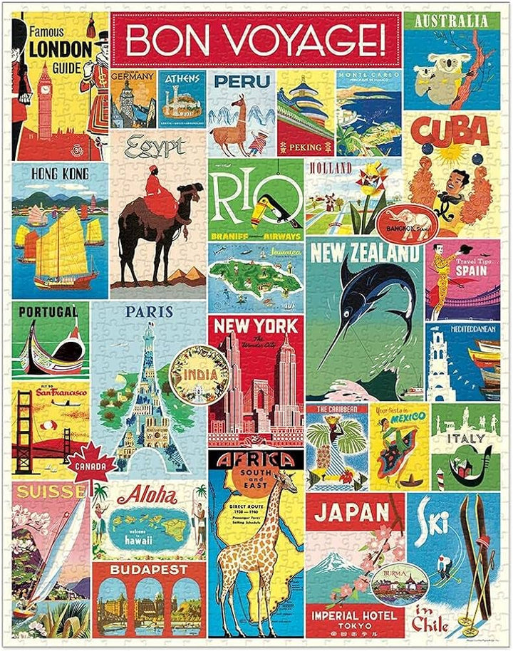 Vintage Travel 1000 Piece Puzzle