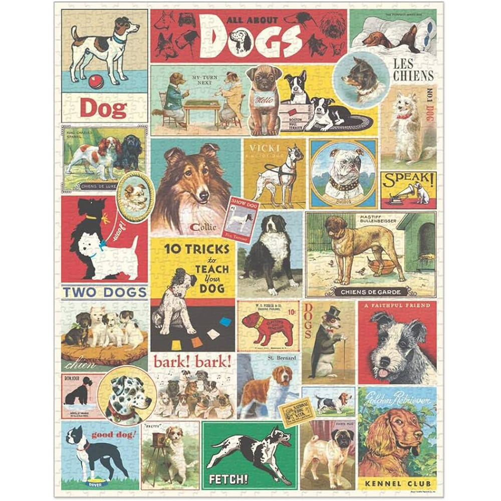 Vintage Dogs 1000 Piece Puzzle