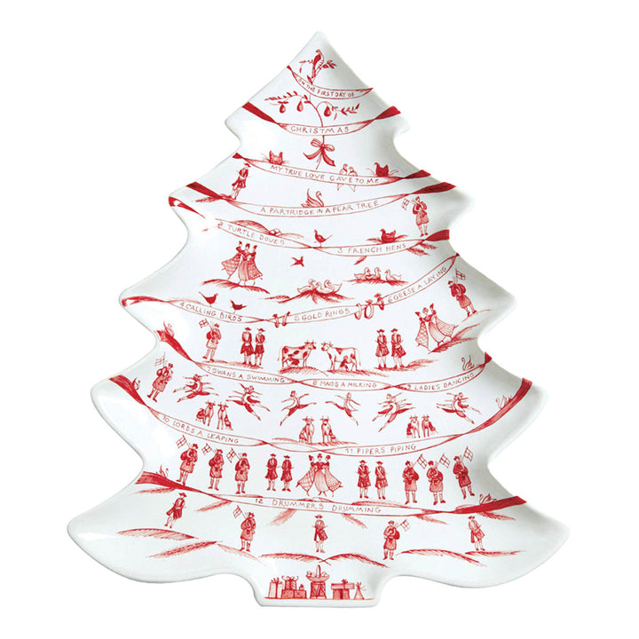 Juliska Winter Frolic 12 Days Of Christmas Tree Platter - Ruby