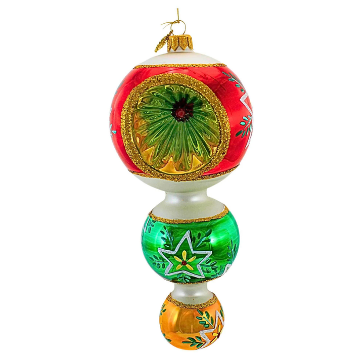 Merry & Bright Stars Aplenty Glass Ornament