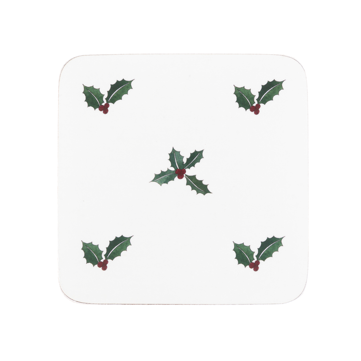 Holly & Berry Coasters Set Of Four