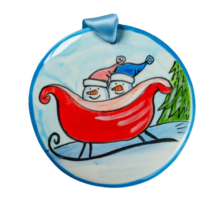 Couples Sleigh Ride Ornament