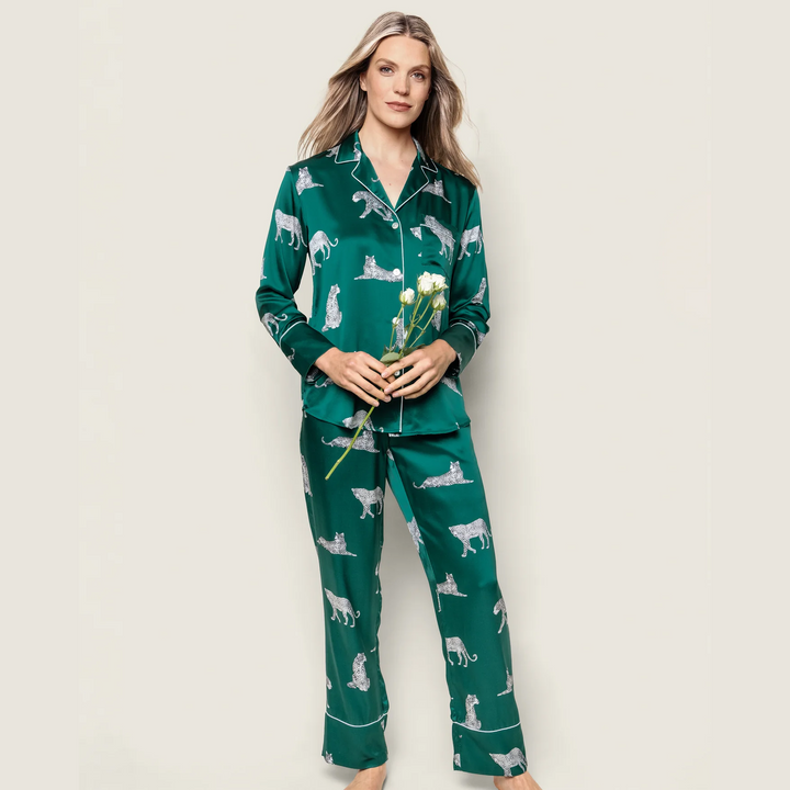 Mulberry Silk Panthère De Luxe PJ Set